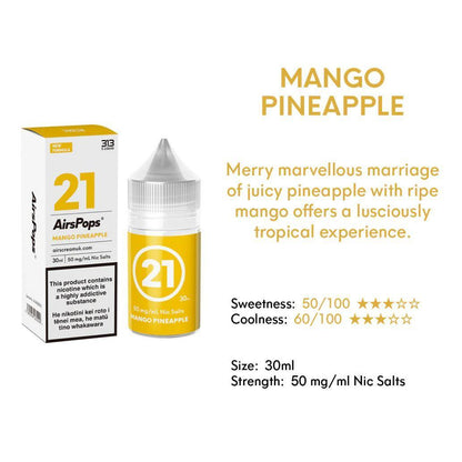 AIRSCREAM Airspops Salts | Mango Pineapple - Vape Express