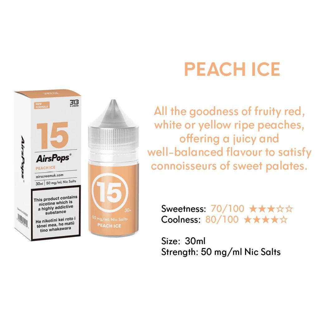 AIRSCREAM Airspops Salts | Peach (Ice) - Vape Express