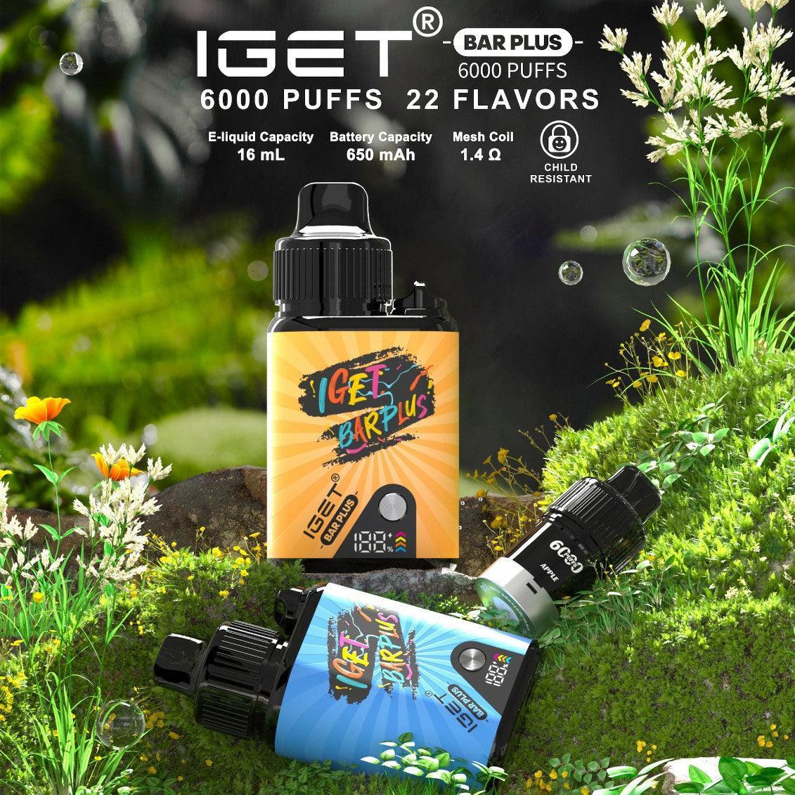 IGET Bar Plus v2.0 | 6000 Puffs | Prefilled Pod Vape Kit - Vape Express