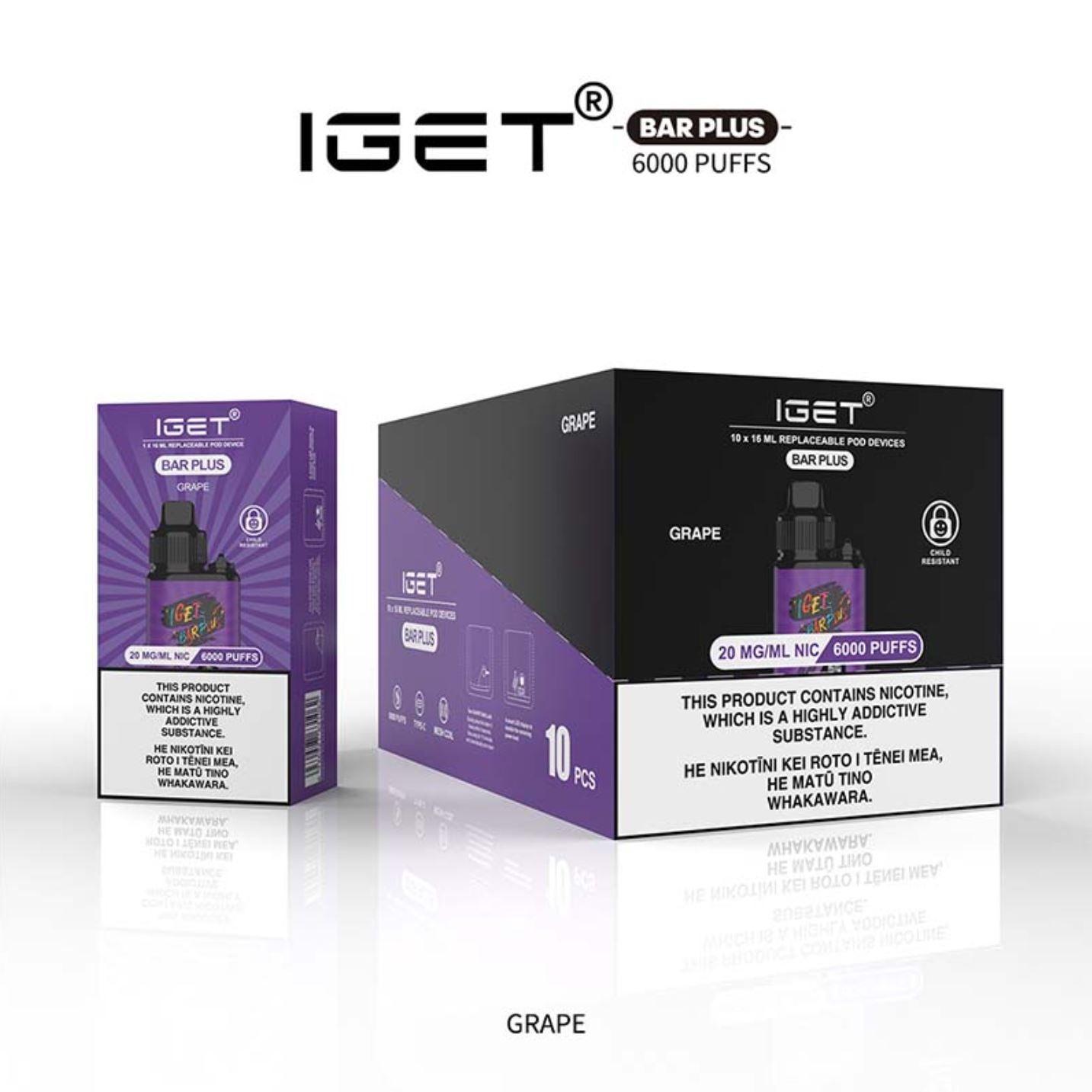 IGET Bar Plus v2.0 | 6000 Puffs | Prefilled Pod Vape Kit - Vape Express