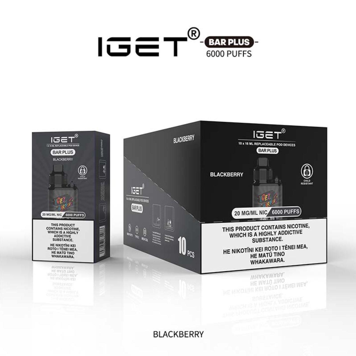 IGET Bar Plus v2.0 | 6000 Puffs | Prefilled Pod Vape Kit - Vape Express