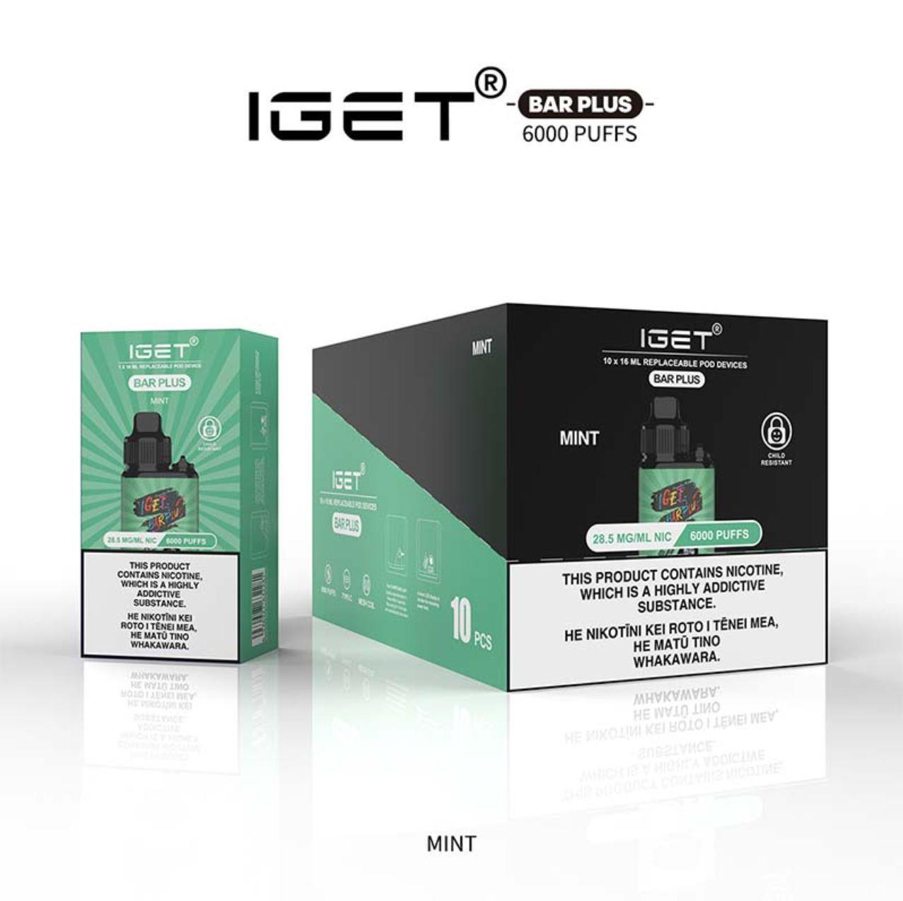 IGET Bar Plus v2.0 | 6000 Puffs | Prefilled Pod Vape Kit - Vape Express