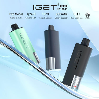 IGET Edge | 10000 Puffs | Prefilled Pod Vape Kit - Vape Express