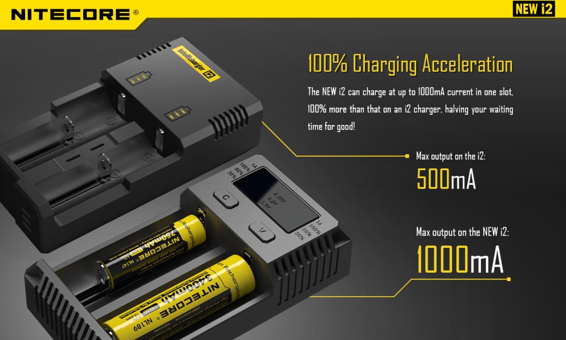 NiteCore i2 Charger | NEW EDITION - Vape Express