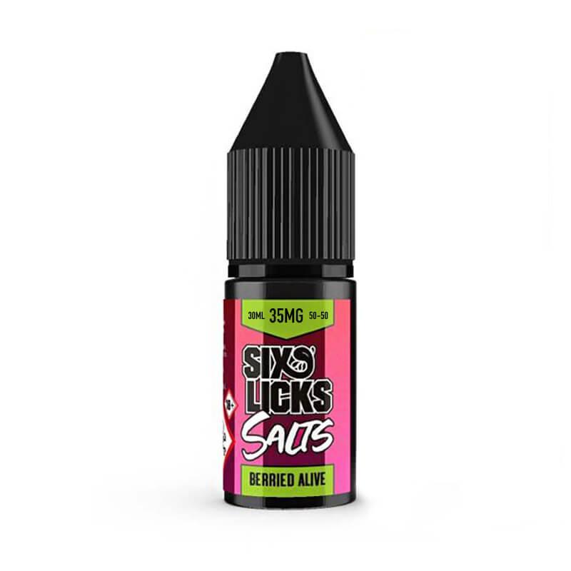 SIX LICKS Salts | Berried Alive (Strawberry Guava & Watermelon) - Vape Express