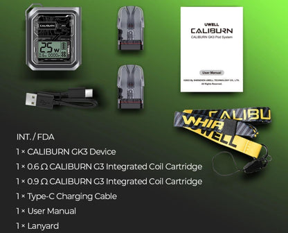 UWELL | Caliburn GK3 | Pod Kit - Vape Express