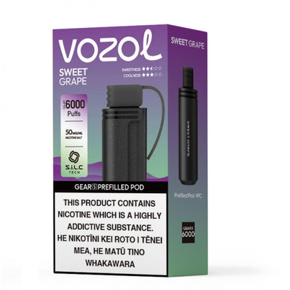 Vozol Gear S | 6000 Puffs | Prefilled Replacement Pod - Vape Express